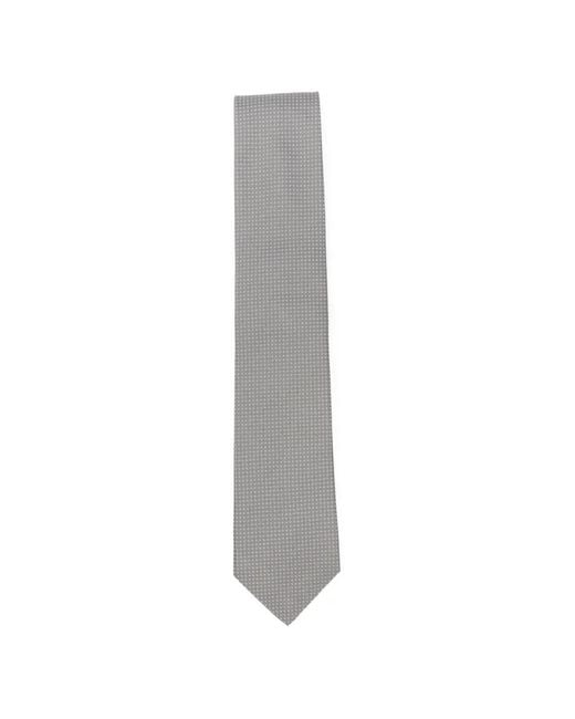 Errico Formicola White Patterned Tie for men