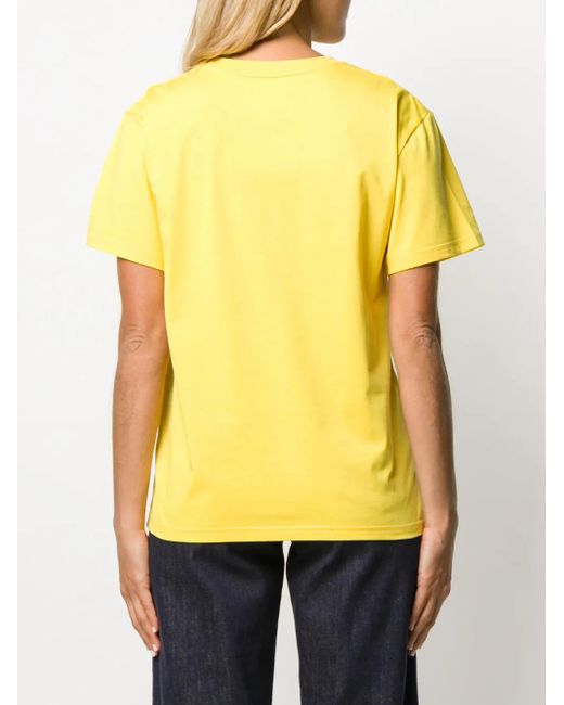 Alberta Ferretti Yellow Sequinned Print T-Shirt
