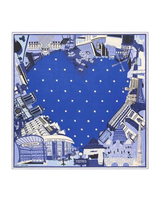 Inoui Edition Blue J'Aime Paris Scarf