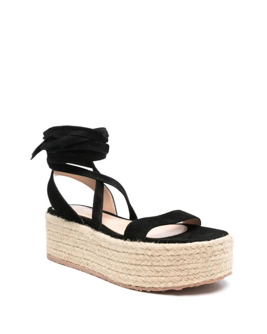 Gianvito Rossi Black 60Mm Suede Espadrilles