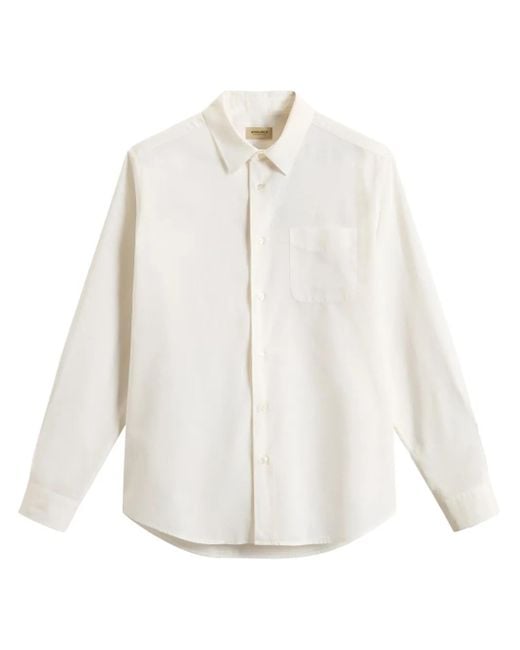 Woolrich White Cotton Shirt for men