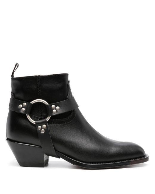 Sonora Boots Black Dulce Belt 60mm Leather Boots