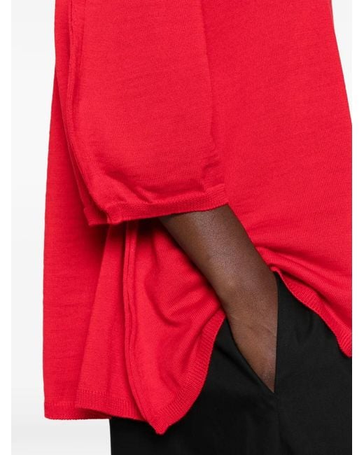 Comme des Garçons Red Exposed-Seam Sweater