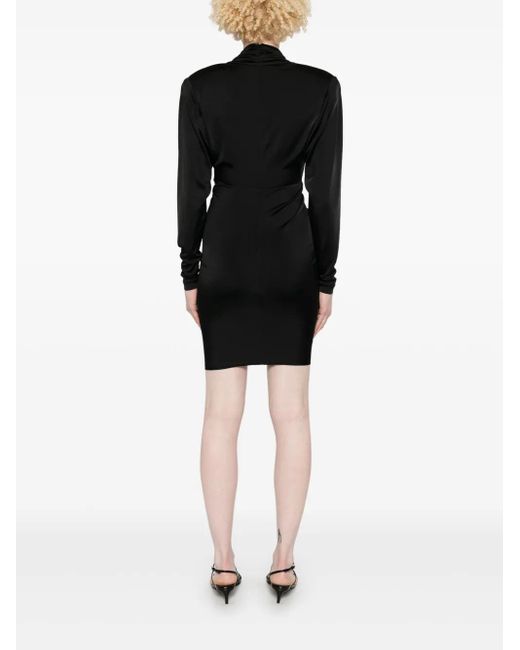 Victoria Beckham Black Ruched Mini Dress
