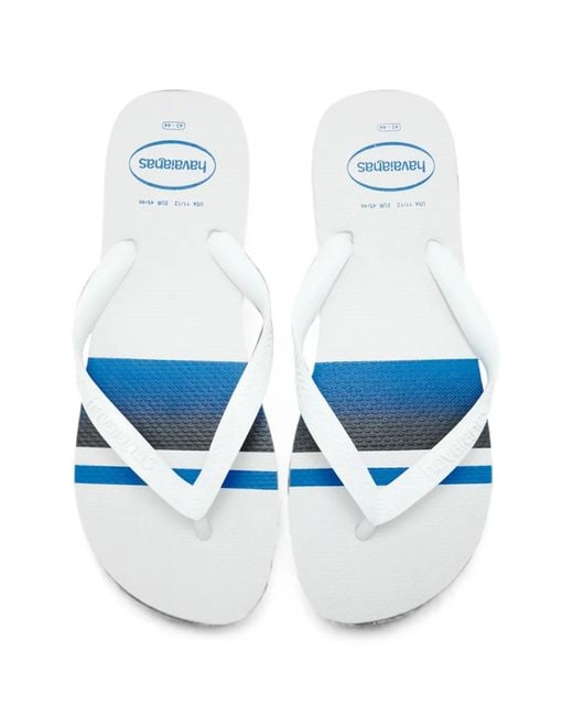 Havaianas Blue Top Basic Logo-Embossed Flip Flops for men