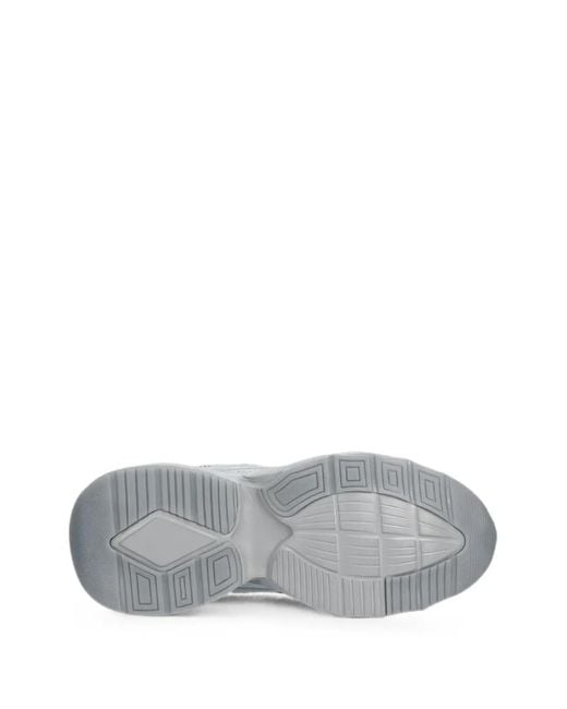 Buffalo White Gianna One Metallic-Effect Panelled Sneakers