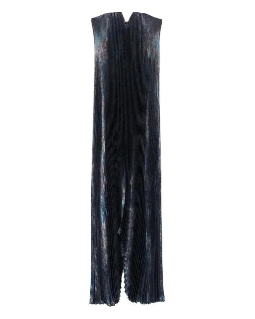 L'idée Blue Galaxy-Print Maxi Dress