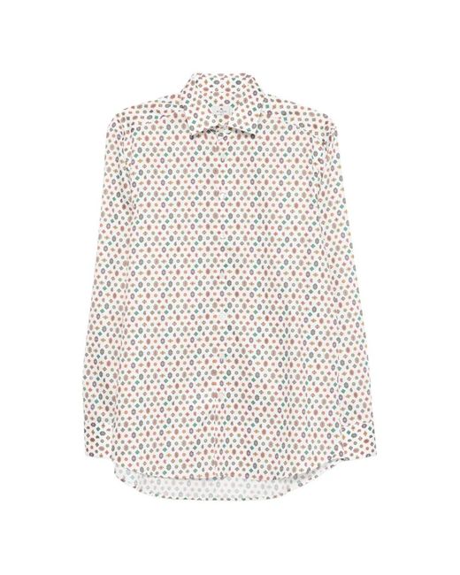 Etro White Printed Shirt for men