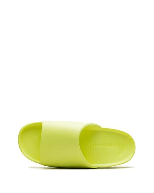 Nike Yellow Calm "volt" Slides for men