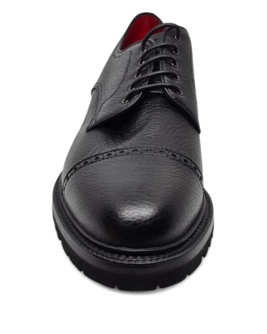 Neil Barrett Black Derby-Schuhe Aus Strukturiertem Leder