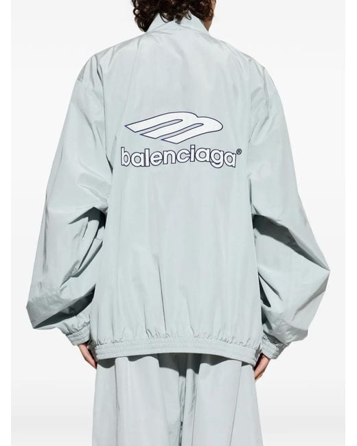 Balenciaga Blue Logo Jacket for men