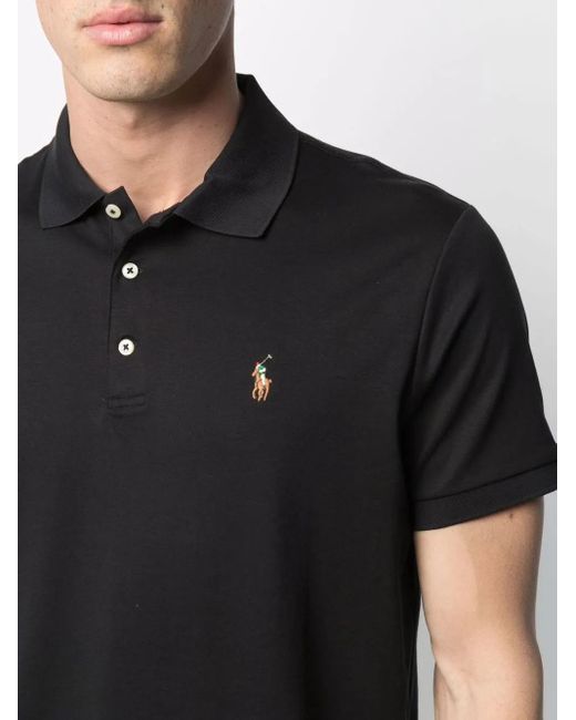 Polo Ralph Lauren Black Jersey Polo Shirt for men