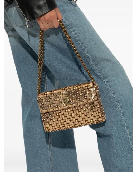 Kurt Geiger Metallic Small Party Chain-Embellished Cross Body Bag