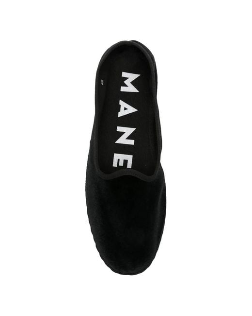 Manebí Black Velvet Loafers for men
