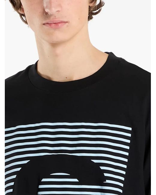 Calvin Klein Black Graphic-Print T-Shirt for men