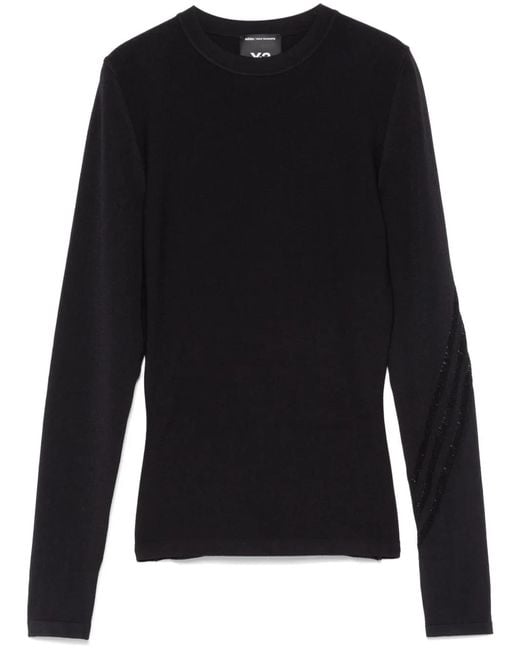Y-3 Black 3-Stripes Top