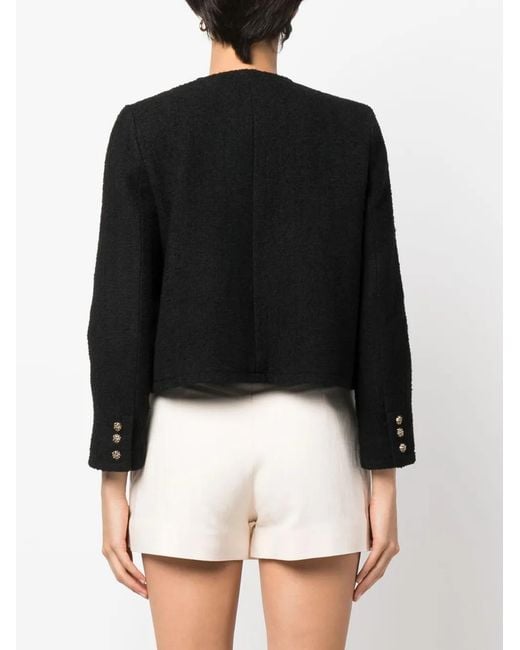 Ba&sh Black Meredith Tweed Jacket
