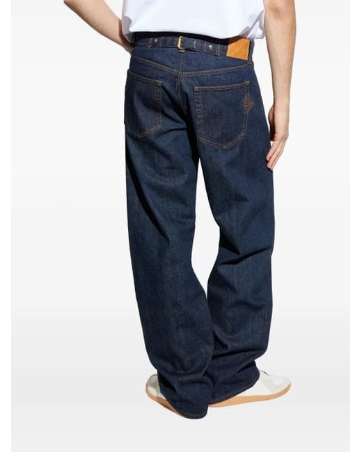 Casablanca Blue Logo-patch Jeans for men