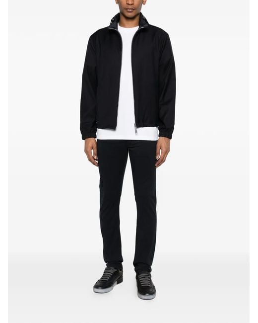 Montecore Black Hooded Zip Jacket for men