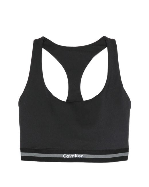 Calvin Klein Women's Black Medium-Impact Sports Bra
