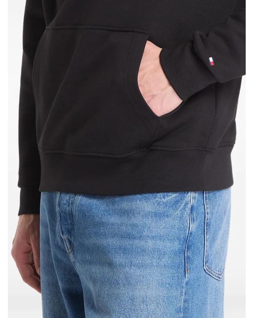 Tommy Hilfiger Blue Logo-Print Drawstring Hoodie for men