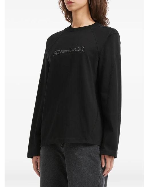Adererror Black Logo Long-Sleeve Top