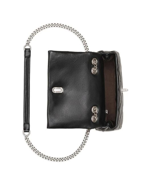 Marc Jacobs Black The Slim Dual Leather Shoulder Bag