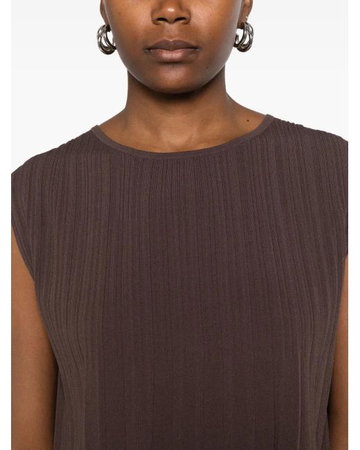 Weekend by Maxmara ノースリーブ トップ Brown