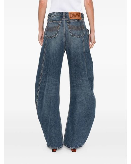 Jean Paul Gaultier Blue Jeans mit Kontrasteinsätzen