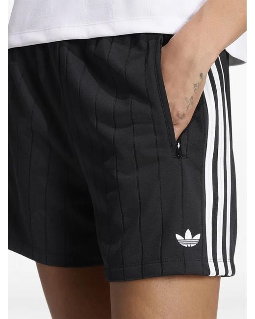 Adidas Black Pinstripe Firebird Shorts