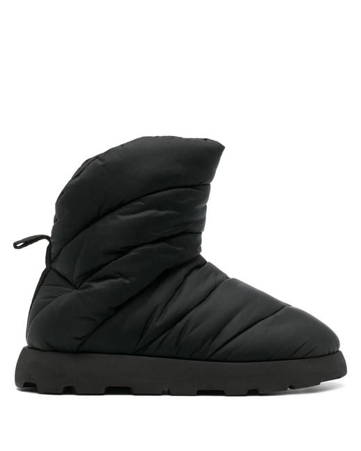 PIUMESTUDIO Black Luna Padded Ankle Boots