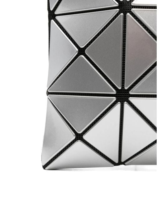 Issey Miyake Gray Lucent Geometric-Pattern Shoulder Bag