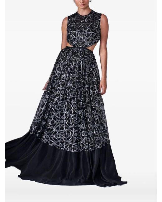 Lethicia Bronstein Blue Archer Minikleid mit Pailletten