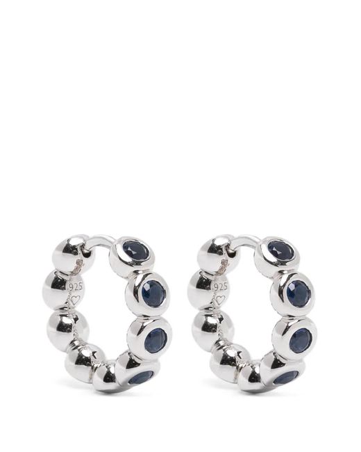 Missoma White Tennis Small Hoop Earrings