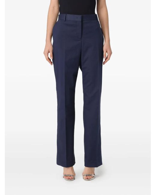 Alberta Ferretti Blue Concealed-Closure Trousers