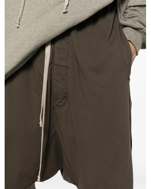 Rick Owens Brown Drawstring Split Shorts for men