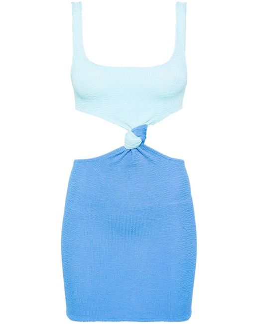 Mc2 Saint Barth Gekreukte Mini-jurk in het Blue