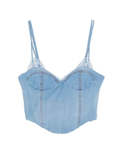 Ermanno Scervino Blue Zipped Top