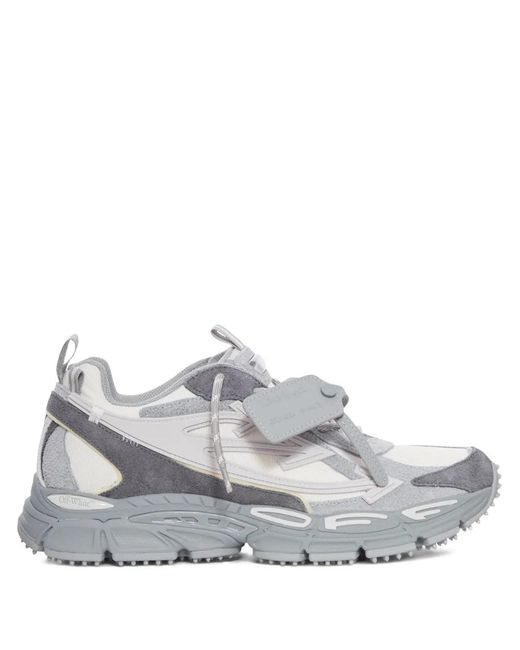 Off-White c/o Virgil Abloh Gray Suede Design Trainers for men