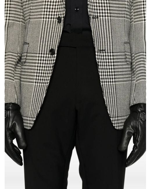 Tom Ford Black Buckle-Fastening Tailored Trousers for men