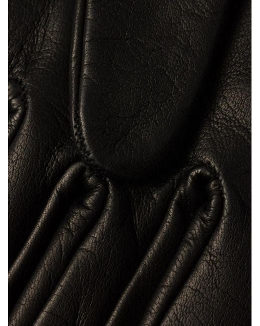 Prada Black Leather Gloves