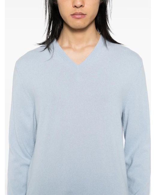 N.Peal Cashmere Blue Burlington Jumper for men