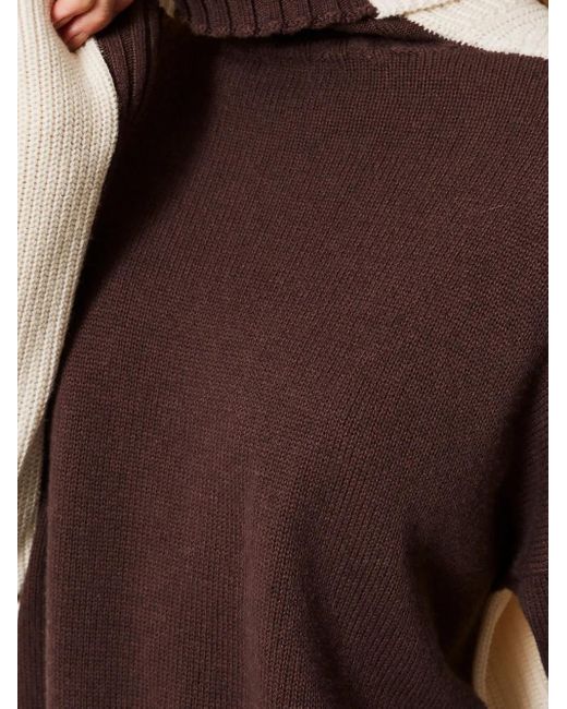 Twinset Brown Roll-Neck Sweater