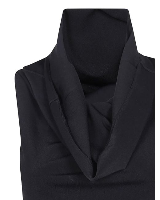 Nuur Blue Cowl-Neck Top