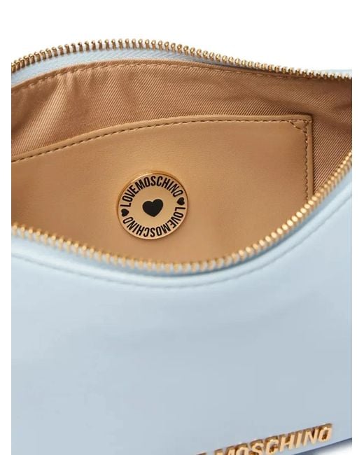 Love Moschino Blue Twisted Strap Tote Bag