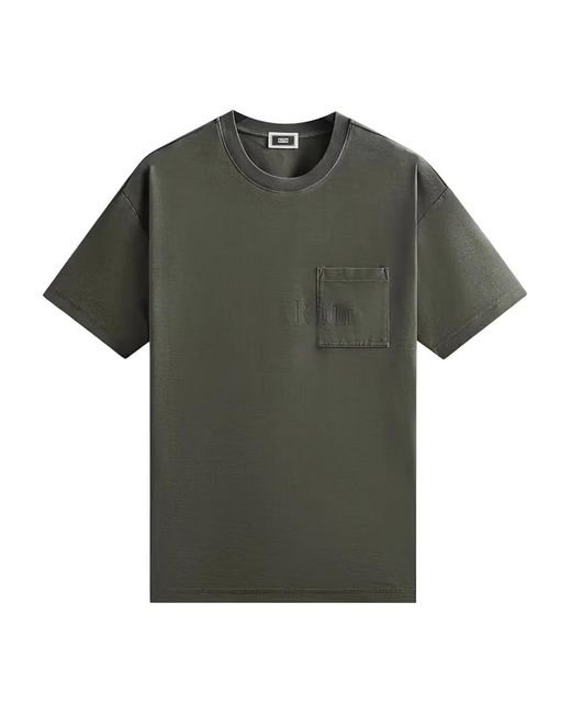 Kith Green Logo-Embroidery T-Shirt for men