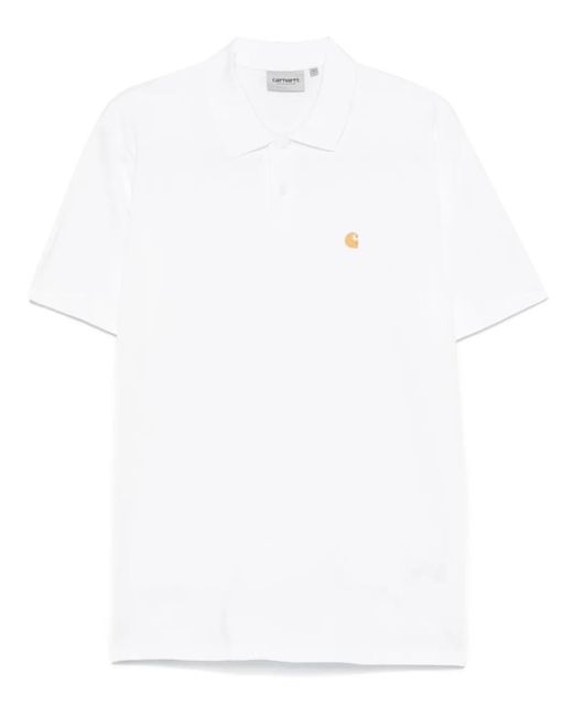 Carhartt White Chase Pique Polo I023807 for men