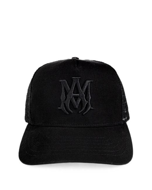 Amiri Black Logo-Embroidered Mesh-Panel Baseball Cap for men