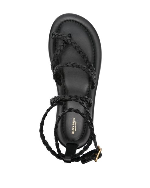 Golden Goose Deluxe Brand Black Penelope Flat Sandals