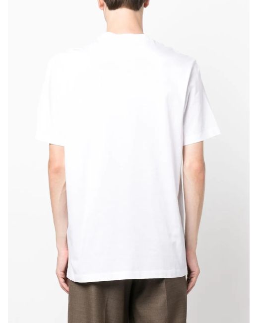 DSquared² White Logo-Print Cotton T-Shirt for men